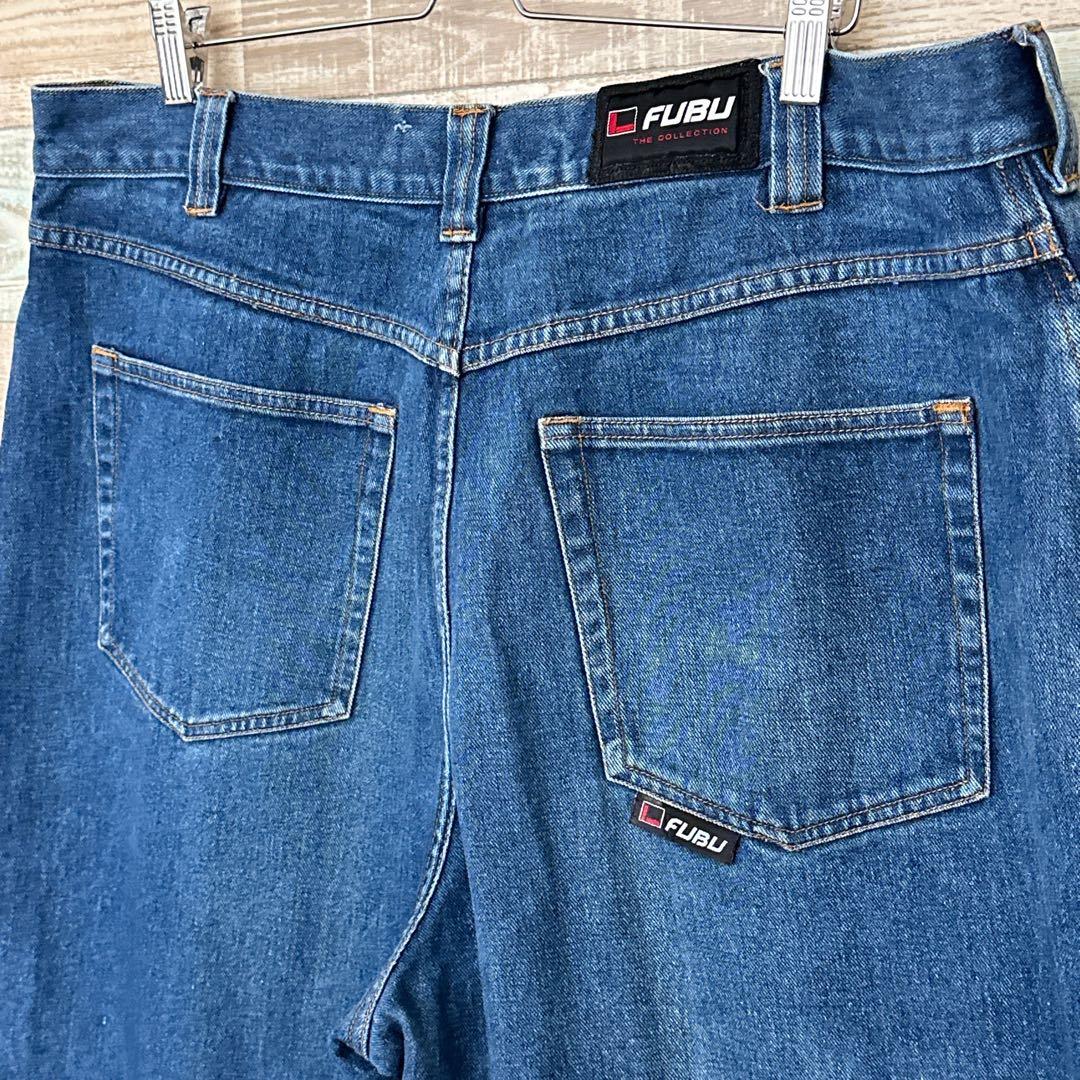 FUBUフブバギーデニムジーンズストリートw42極太b系y2k古着ヒップホップ