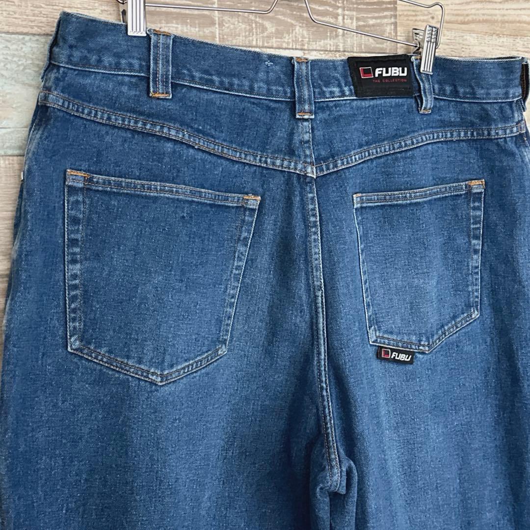 FUBUフブバギーデニムジーンズストリートw42極太b系y2k古着ヒップホップ