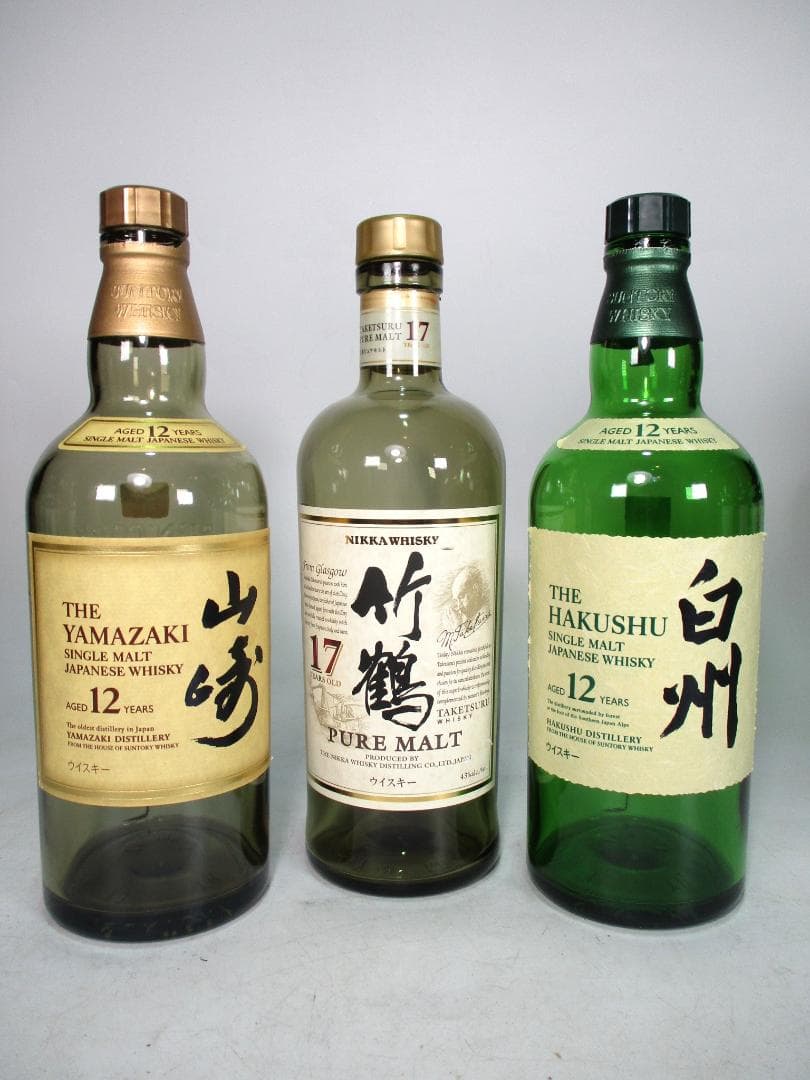 空瓶 古酒 山崎６本(12年1本 )白州5本(12年1本)竹鶴17年 計12本