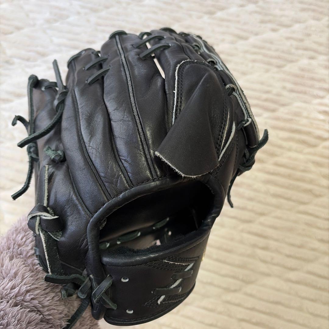 ブラック 軟式グローブ レザー製　少年野球