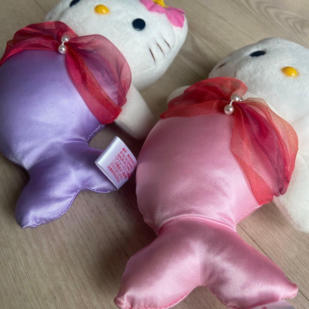 サンリオ　キティ マーメイドぬいぐるみ　人魚ハイビスカス　お花　平成レトロ