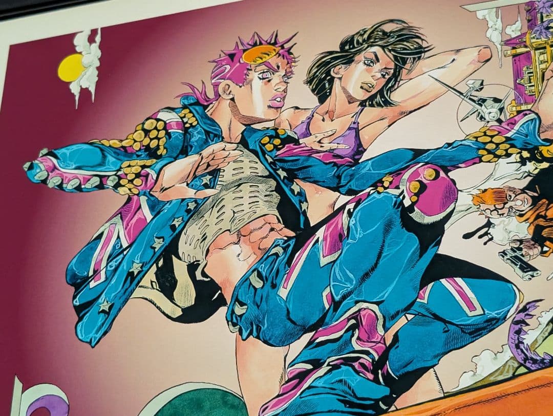 荒木飛呂彦 直筆 サイン ジョジョの奇妙な冒険 複製原画