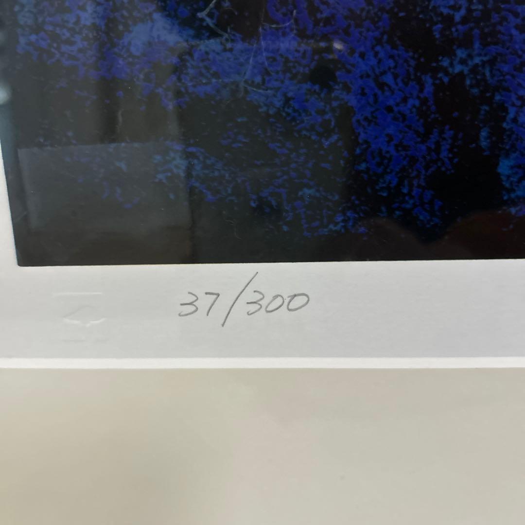 【美品】ティンシャオクォン 丁 紹光　花影の母子像シルクスクリーン