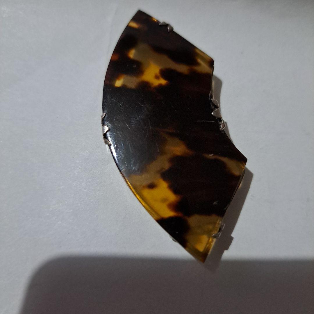 お値下げ中　明治初期　極上　本鼈甲　帯止め　末広型