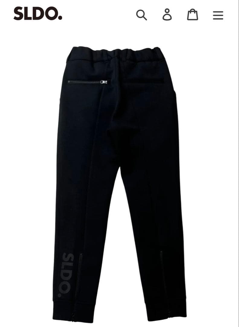 SLDO.(エスルド)リブパンツ 黒　サイズXL