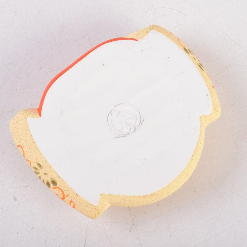 茶道具　京焼　東哉製　色絵　抱兎香合　共箱　V　8461