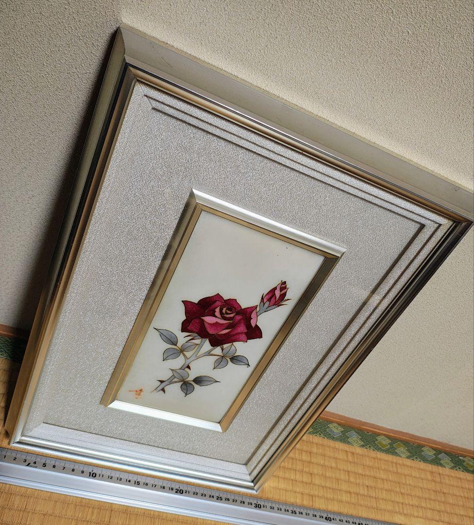 七宝焼 バラの絵画