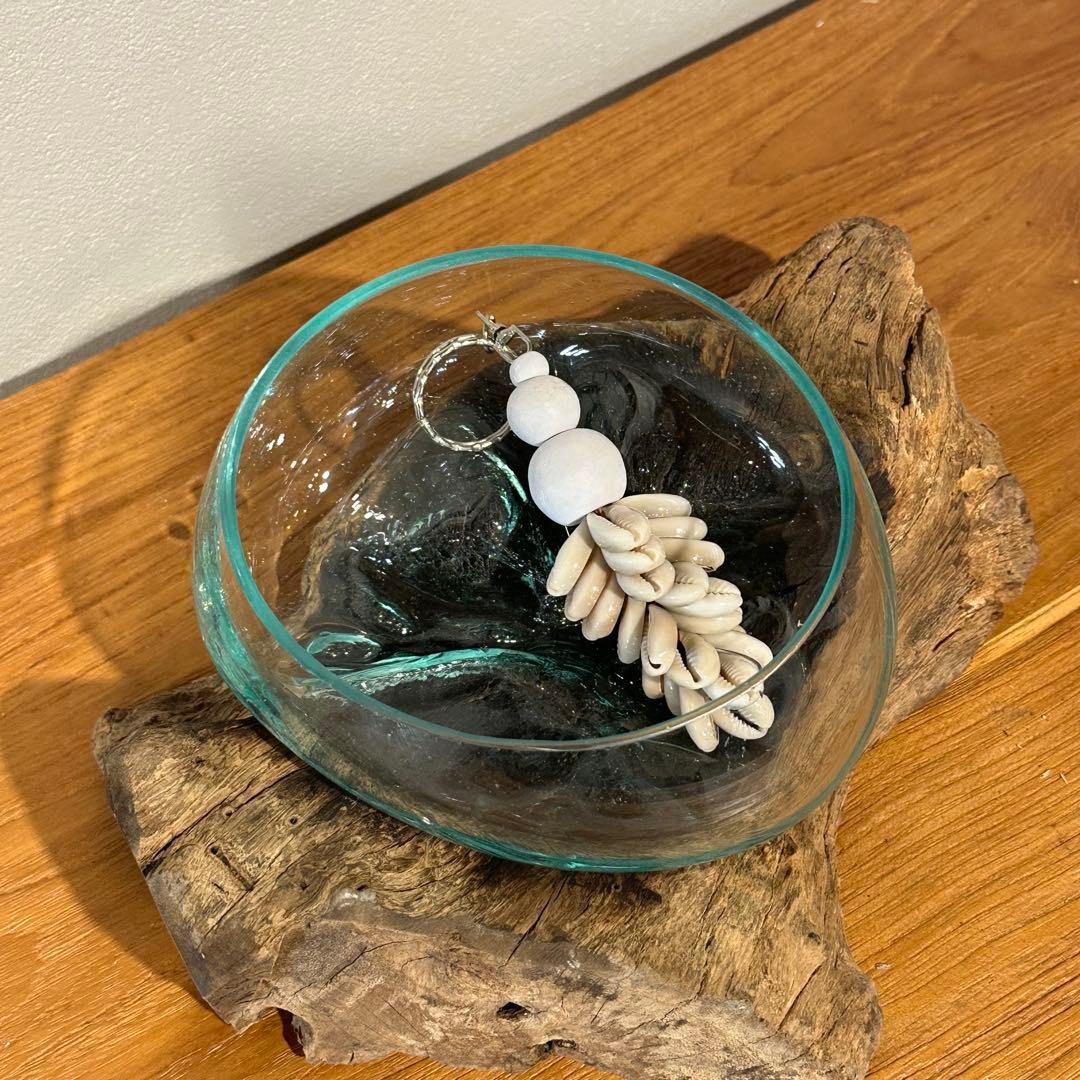 バリ島流木ガラス　w25×d18×h10cm 水槽　アクアリウムメダカ水槽181