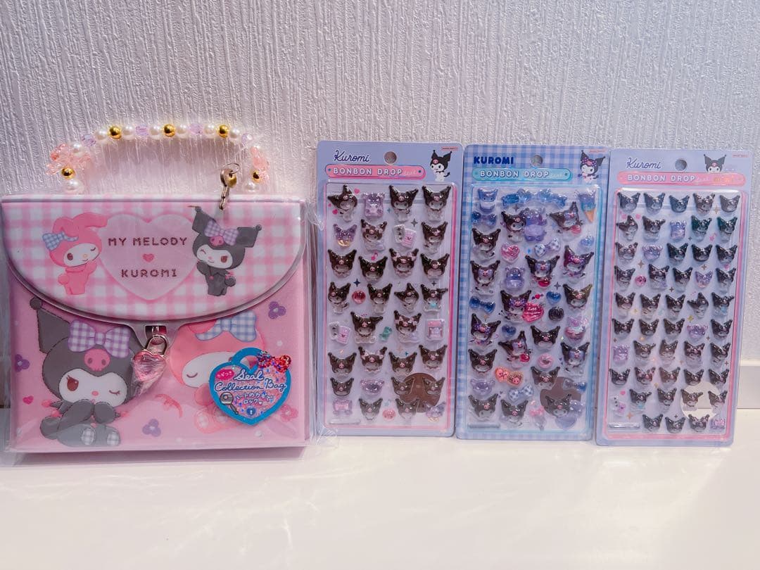 サンリオ　クロミ　ボンボンドロップシール　第一弾　第二弾　mini シール帳