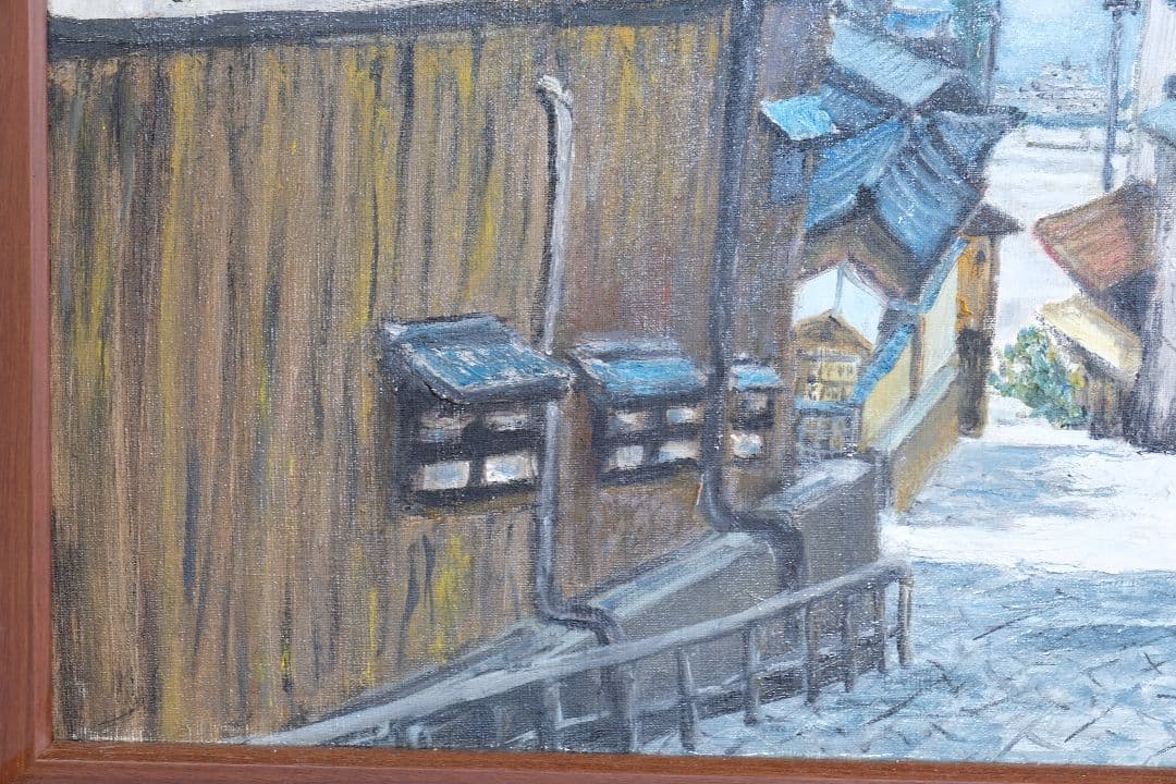尾道　油絵　F15号　額縁付き