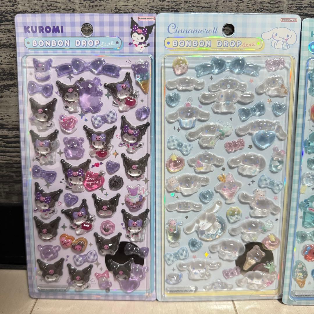 サンリオ　第二弾 ボンボンドロップシール 8種 コンプリートセット