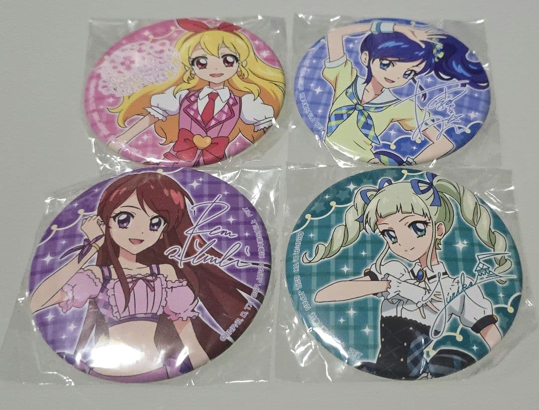 SEGA限定 GIGO限定 アイカツ! オンパレード 缶バッジ 4枚セット