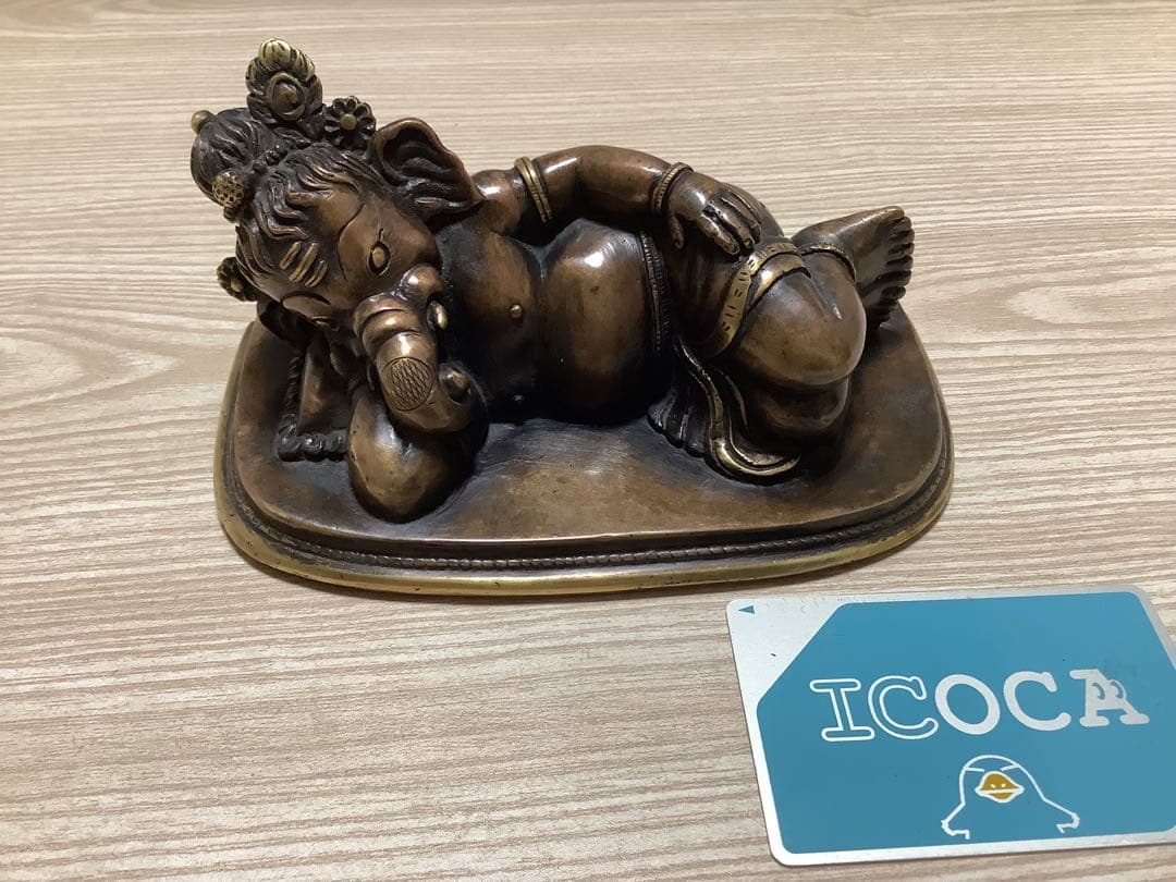 《 チベット密教　ヒンドゥー教　新品 》 ガネーシャ　スリーピーガネーシャ　幸運