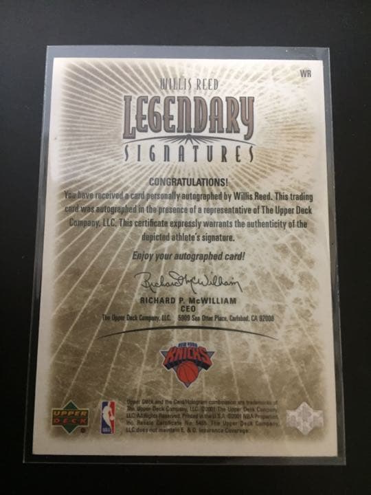 willis reed auto nba カード
