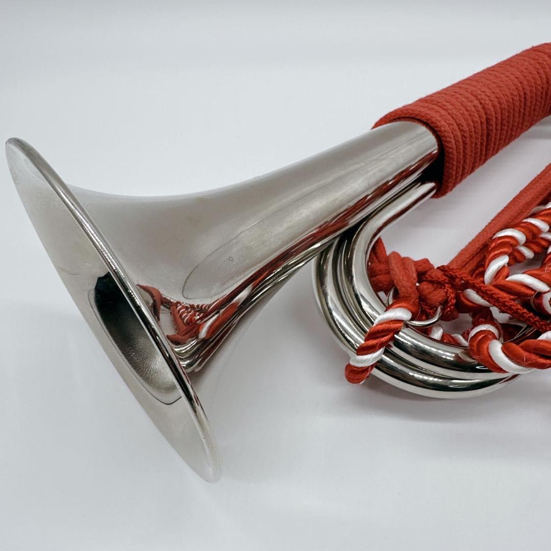 美品 信号ラッパ 楽器 海上自衛隊 自衛隊 銀2連 お祭り