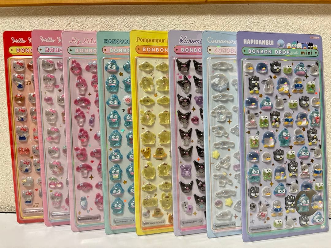 【正規品】ボンボンドロップシール　ミニ　サンリオ　全８種コンプリートセット