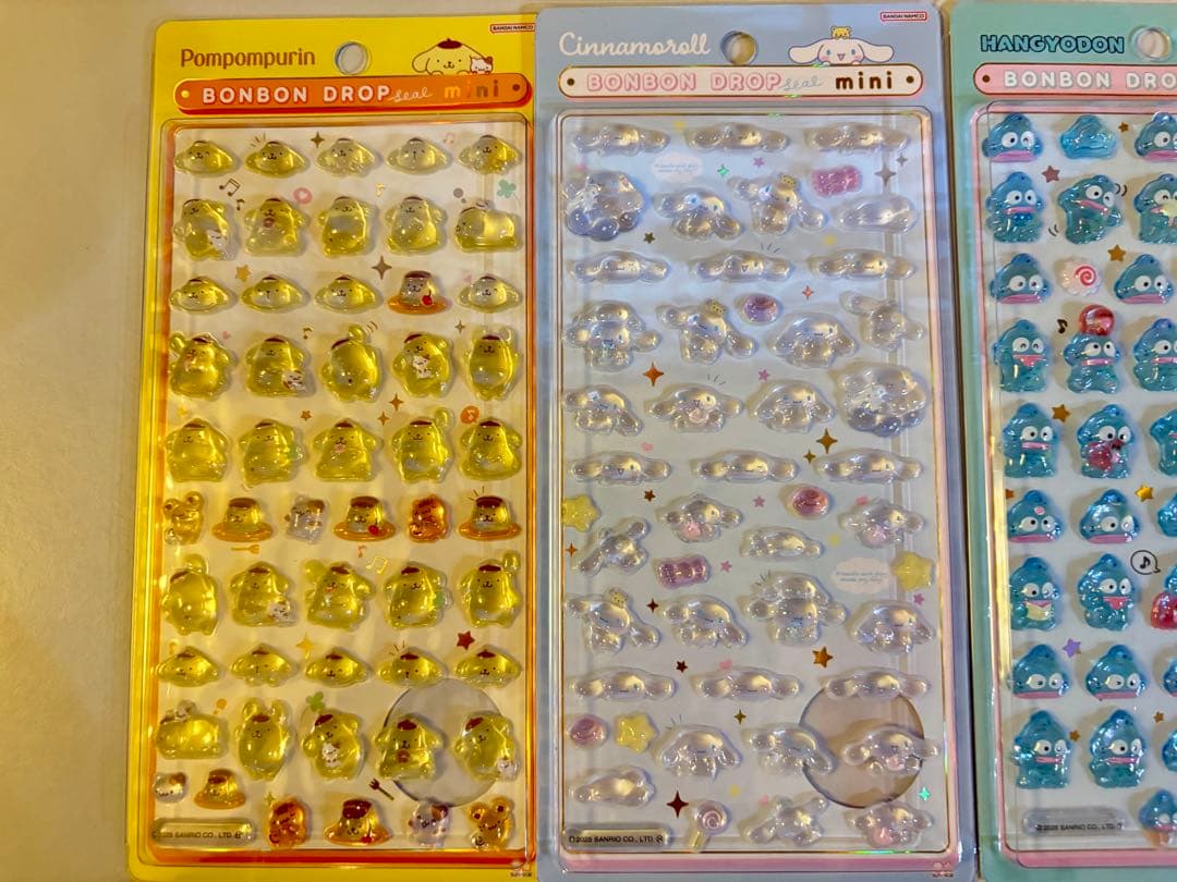 【正規品】ボンボンドロップシール　ミニ　サンリオ　全８種コンプリートセット