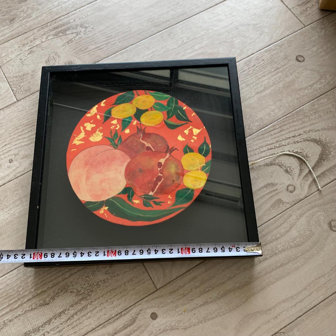 【模写】日本画家　枇杷谷千鶴子　桃　ザクロ　びわ(キンカン)