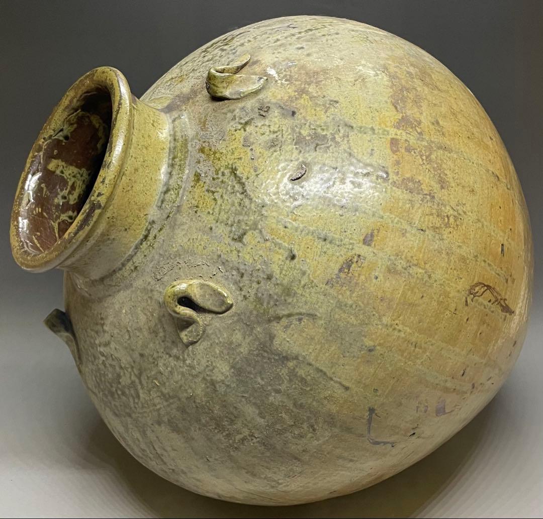 ヨシモ※プロフ必読※　呂宋壺　四耳葉茶壺　36.5cm 　T916