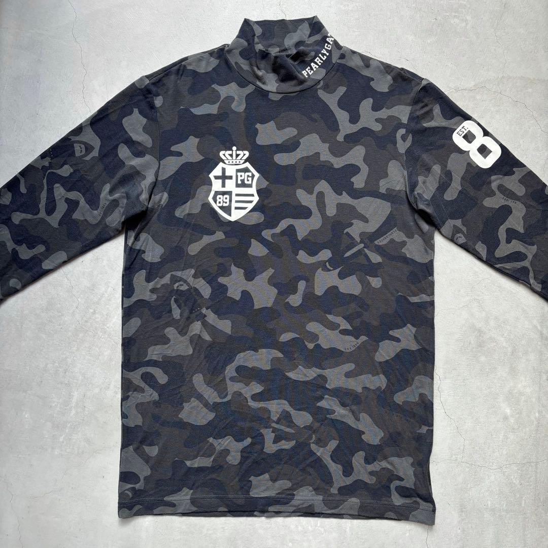 PEARLEY GATES パーリーゲイツ 迷彩柄 モックネック長袖シャツ 5