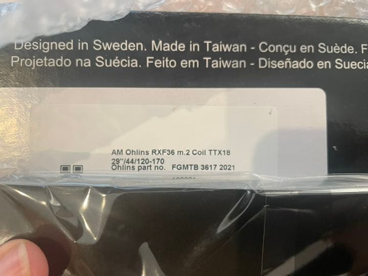 OHLINS RXF36 m.2 COIL 29/44 MTBサスペンション新品