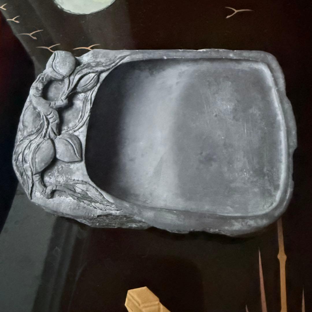 2245様感謝‼️旧家蔵出書の極み『桃陽刻天然端渓硯』」文房四宝