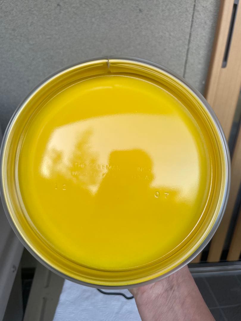 かかし コールマンランタン　ノーススター　カスタマイズ　イエロー