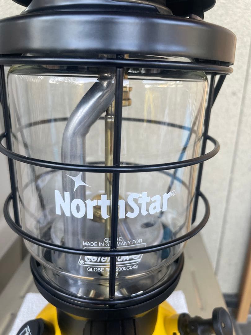 かかし コールマンランタン　ノーススター　カスタマイズ　イエロー
