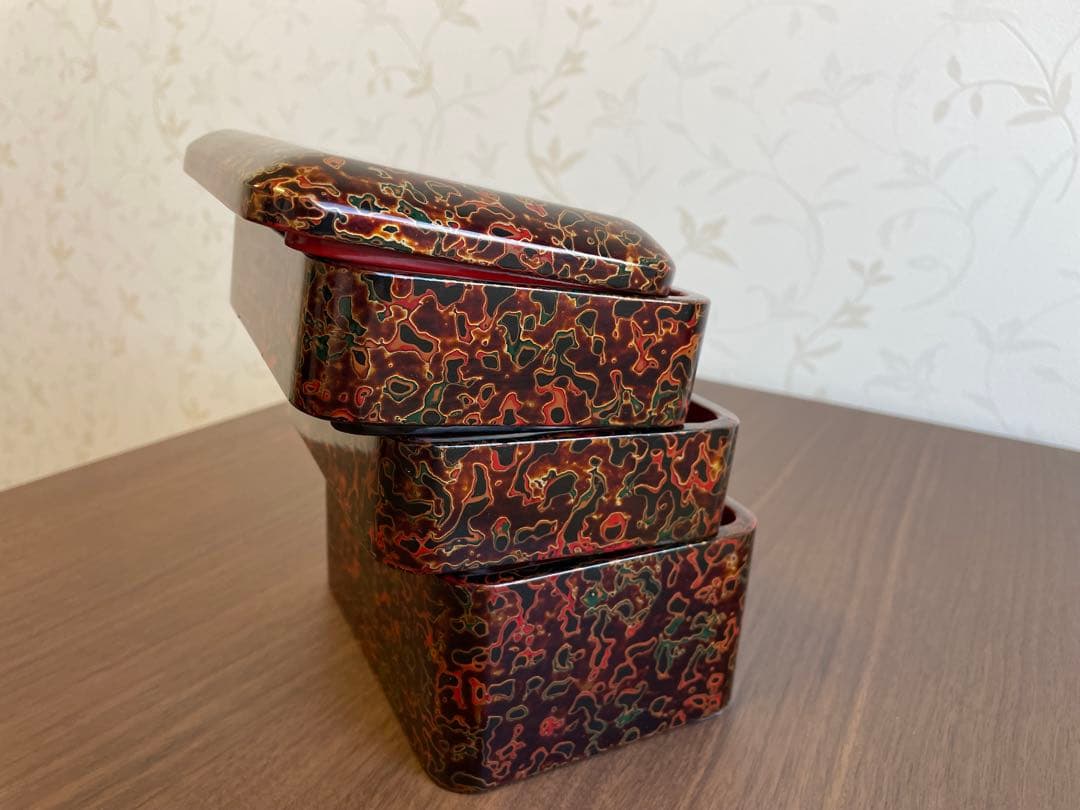 津軽塗 重箱 3段 【未使用】