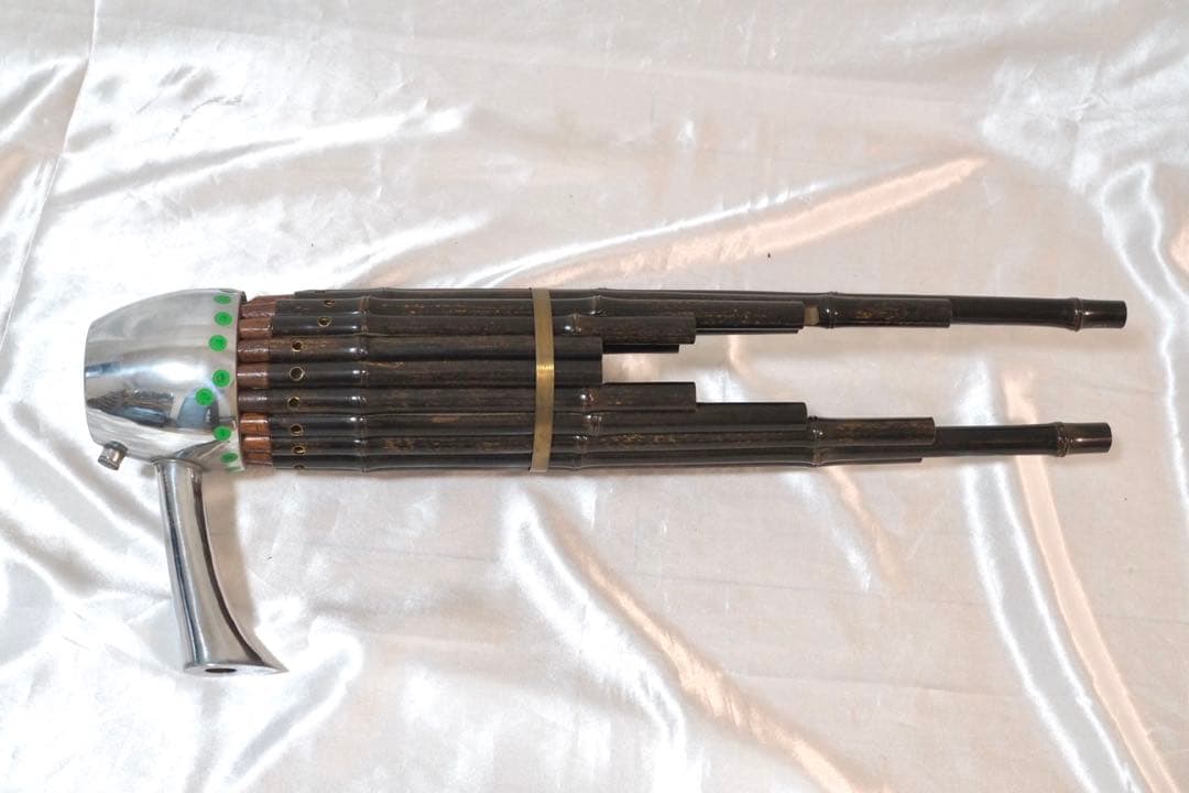 竹製 雅楽 古楽器 笙 しょう ケース付き 楽器