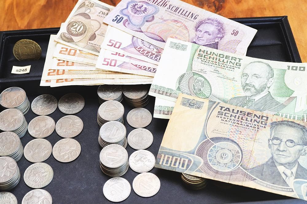 a248 オーストリア 旧&旧紙幣 セット 2,550シリング