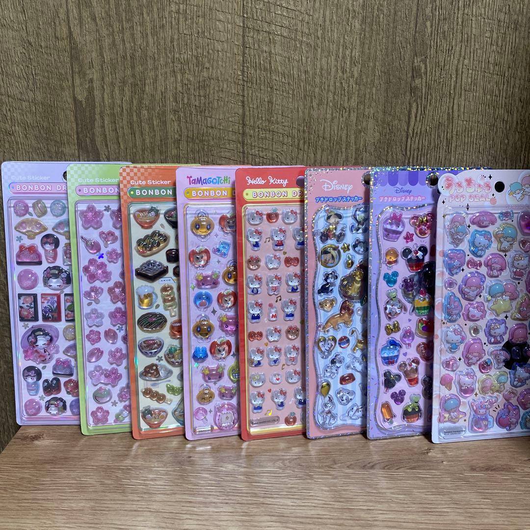 【正規品】ボンボンドロップシール　プチドロップステッカー　うるちゅる　8点