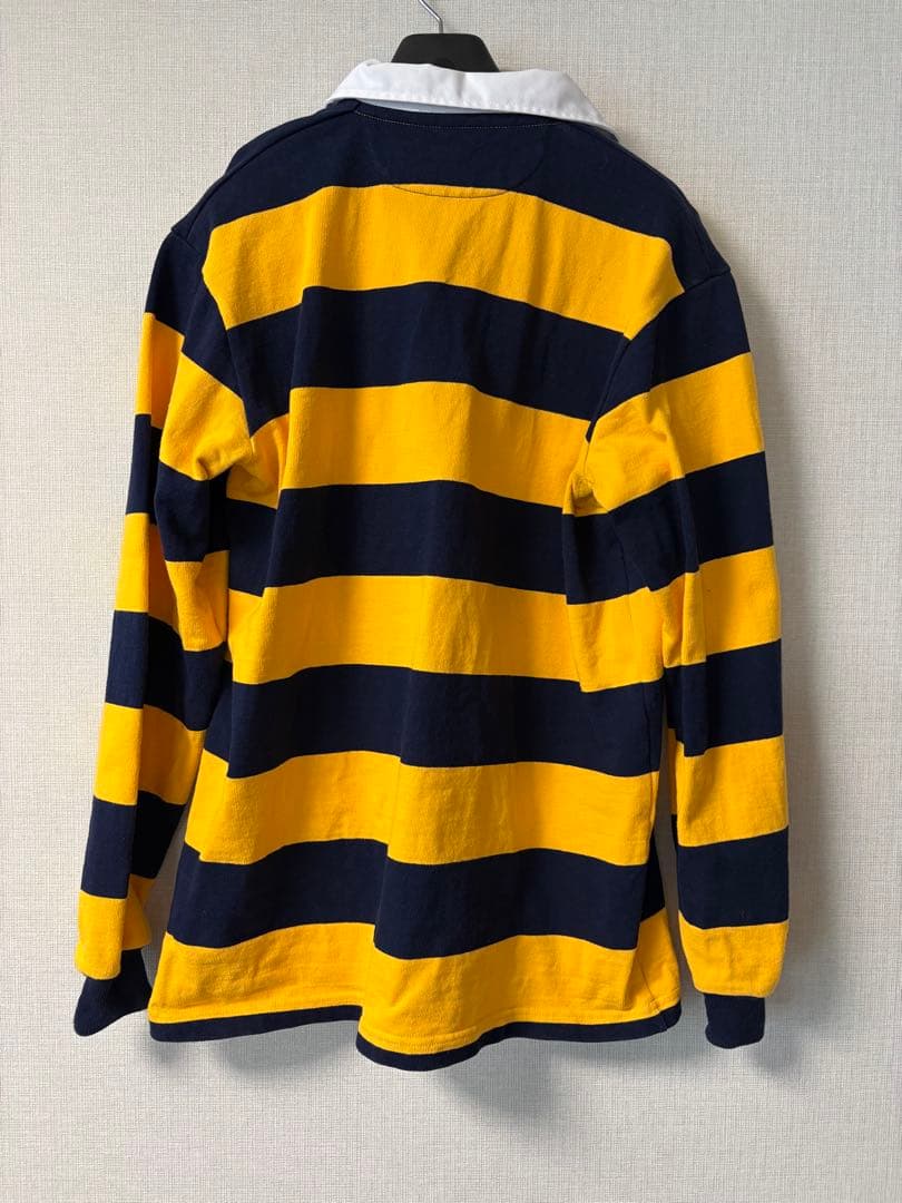 バーバリアン　BARBARIAN ラガーシャツ　イエロー　ネイビー　XXL
