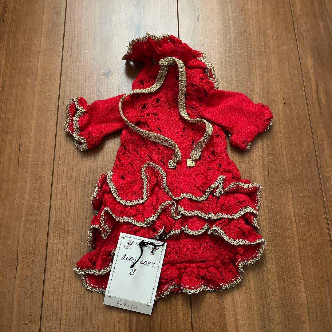 フィフィロメ Fifi&Romeo ニットドレス 赤 新品 S