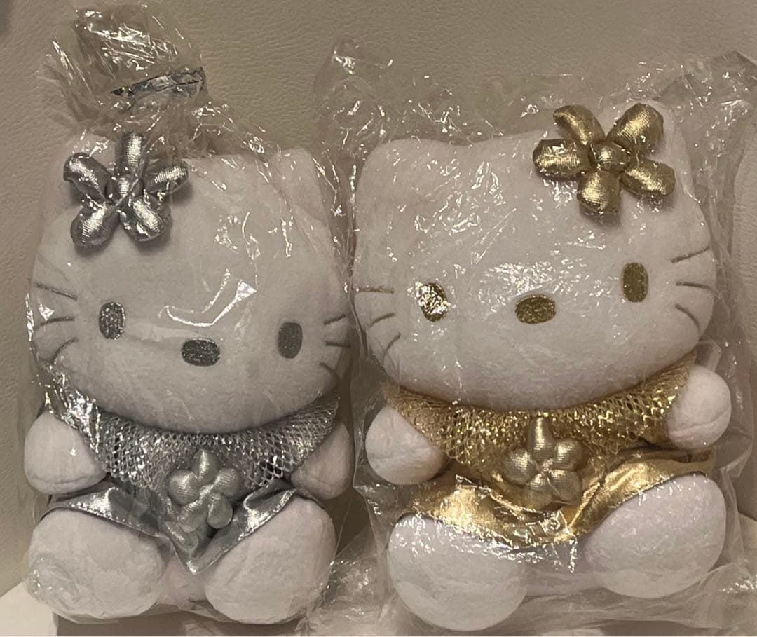 サンリオ　 キティ & ミミィ　ぬいぐるみ　金銀　2点セット 新品激レア1998