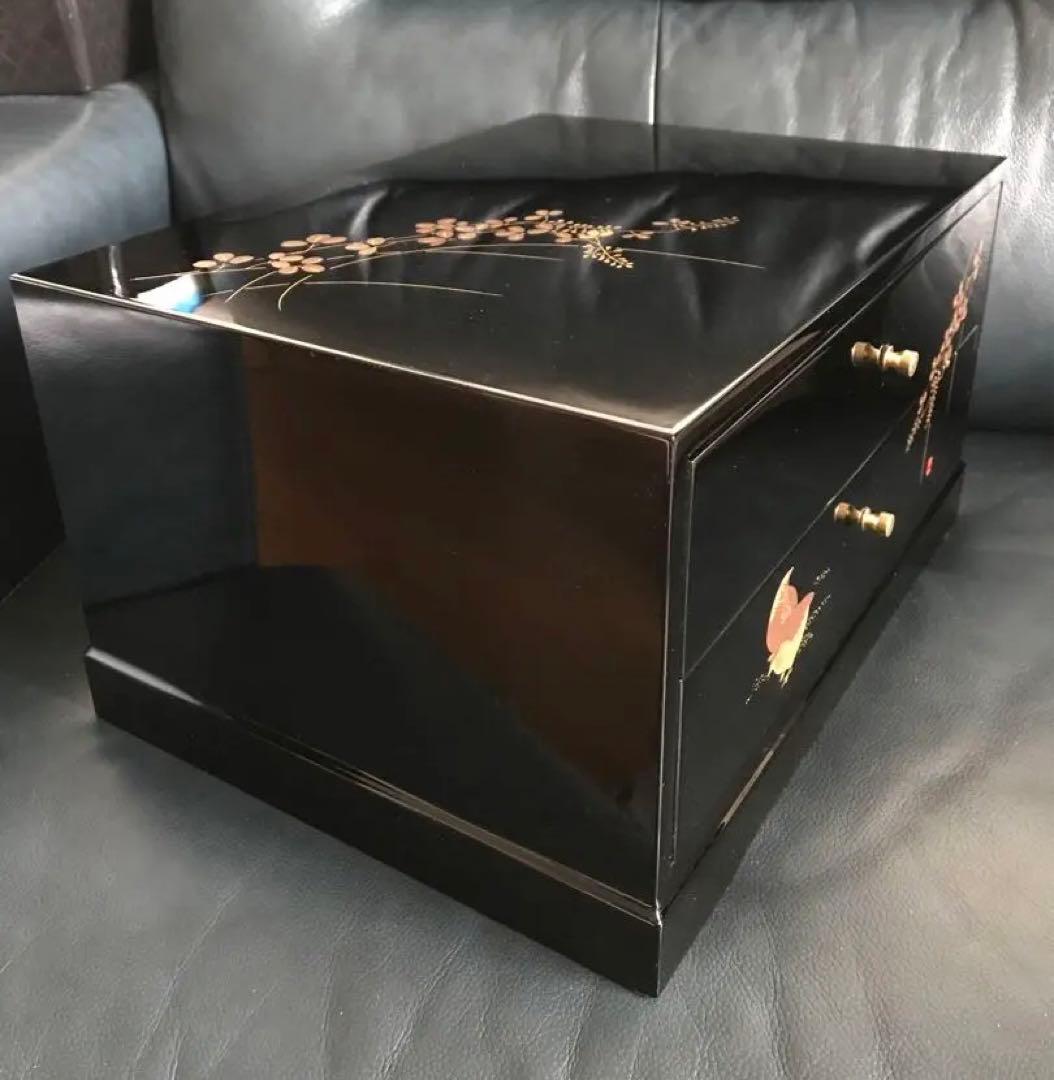 会津塗り　萩にうずら　漆器　タンス