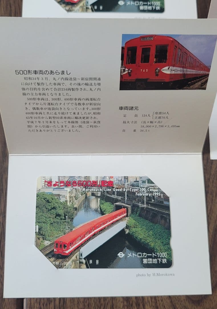 丸ノ内線 さようなら500形 記念メトロカード