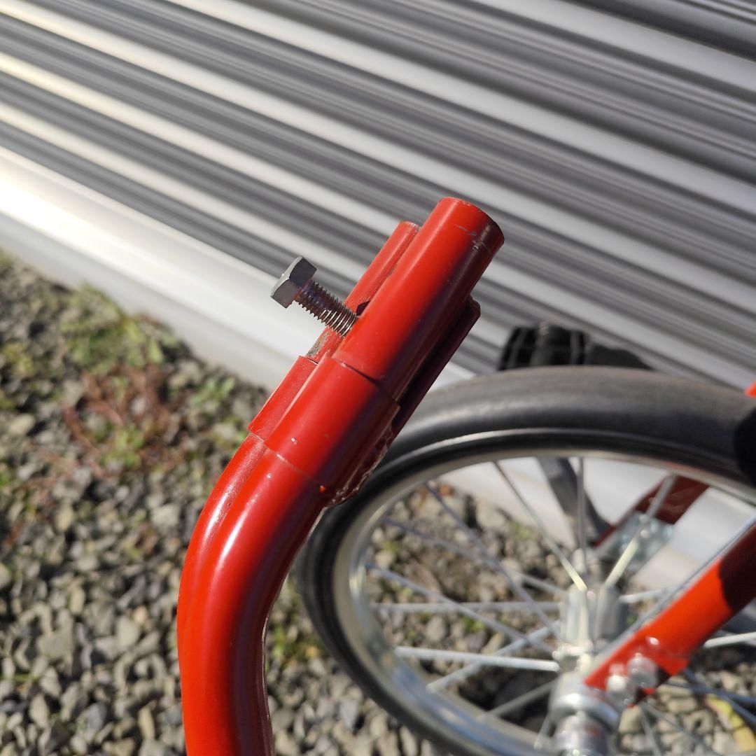 レア 珍品 補助輪付き １輪車 いちりんしゃ 赤