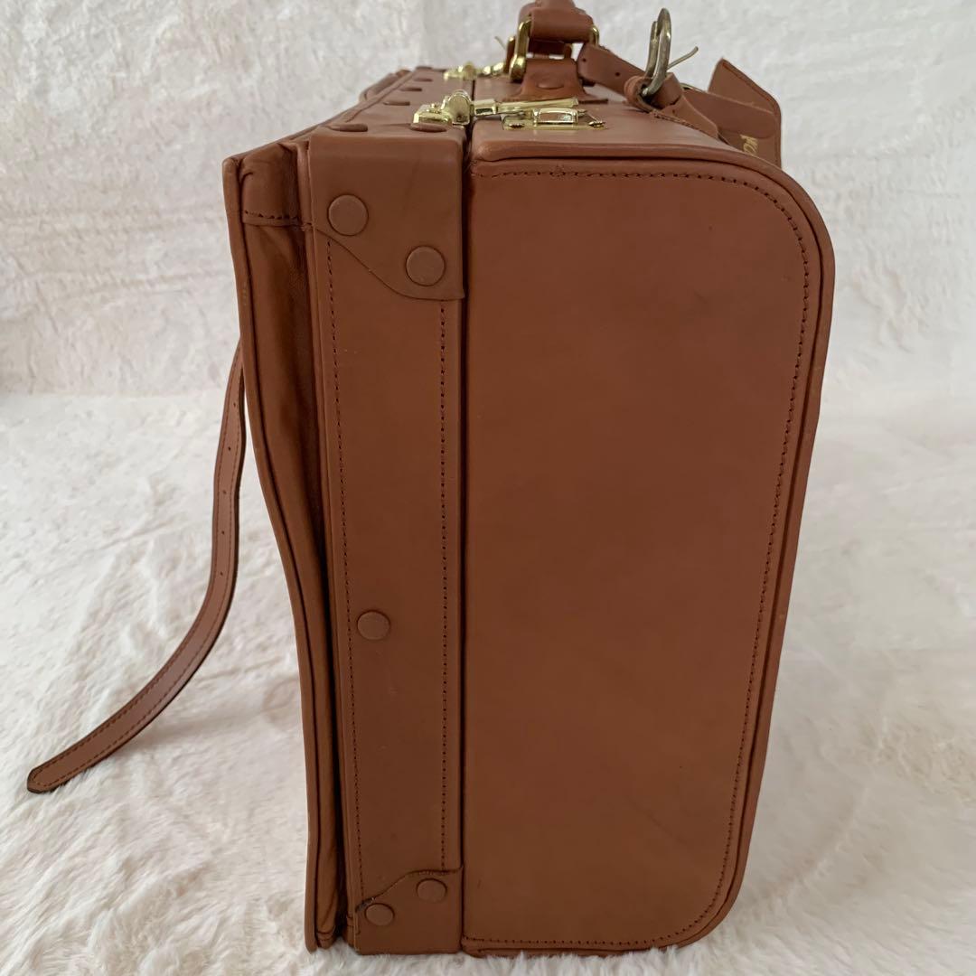 午後の紅茶 初代コイズミトランク アンティーク 希少 本革 キャメルブラウン