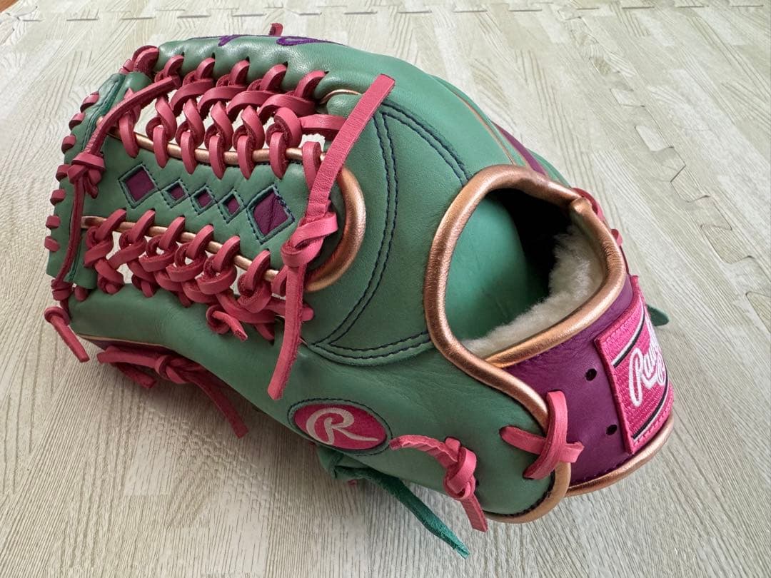 Rawlings 軟式グローブ 左投げ用 グリーン/パープル