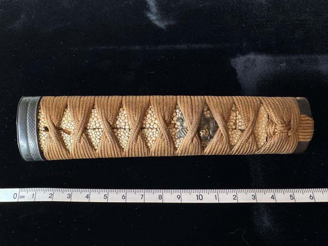 柄前 鵺退治図 柄巻 日本刀 刀装具 骨董 古美術 江戸時代 時代物