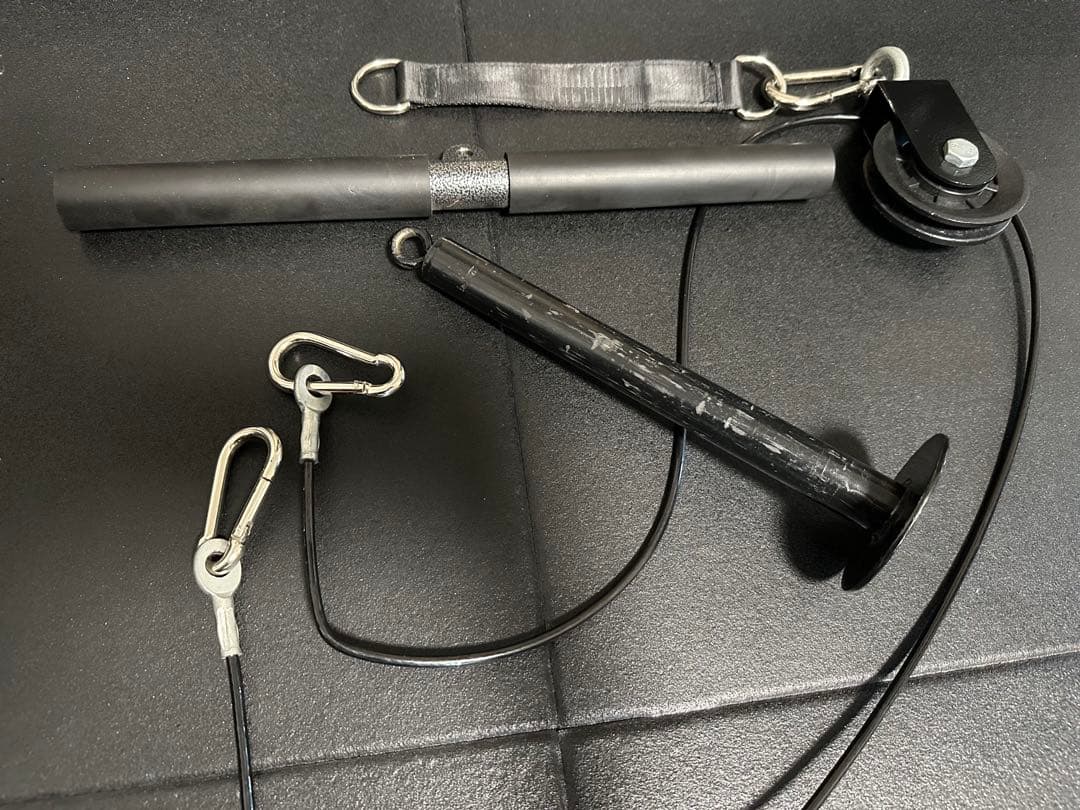 ラットプルオプション追加！パワーラック&フラットベンチ&バーベルセット