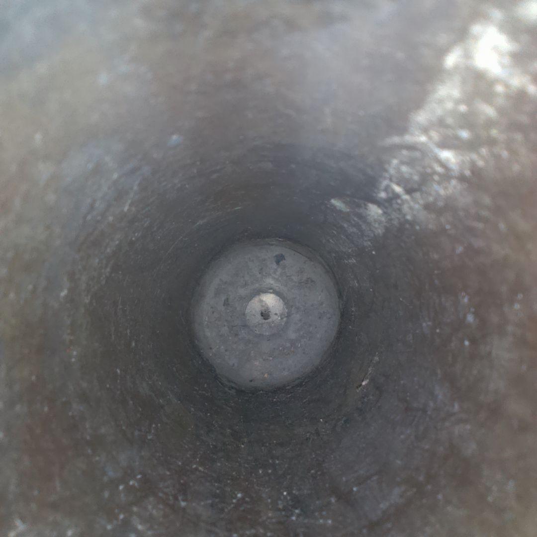 骨董４ シンプルなブラウン花瓶 高さ約30cm