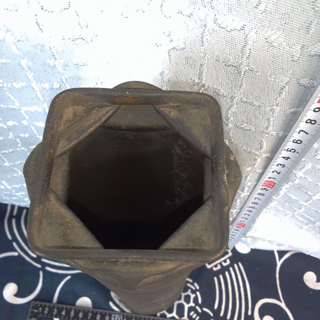 骨董４ シンプルなブラウン花瓶 高さ約30cm