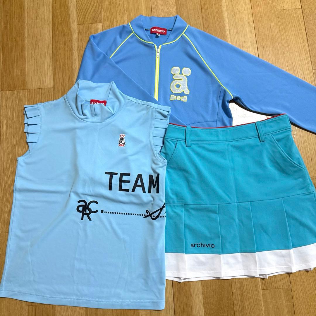 （美品）archivioゴルフウェアセット 36 ブルー 値下げ不可