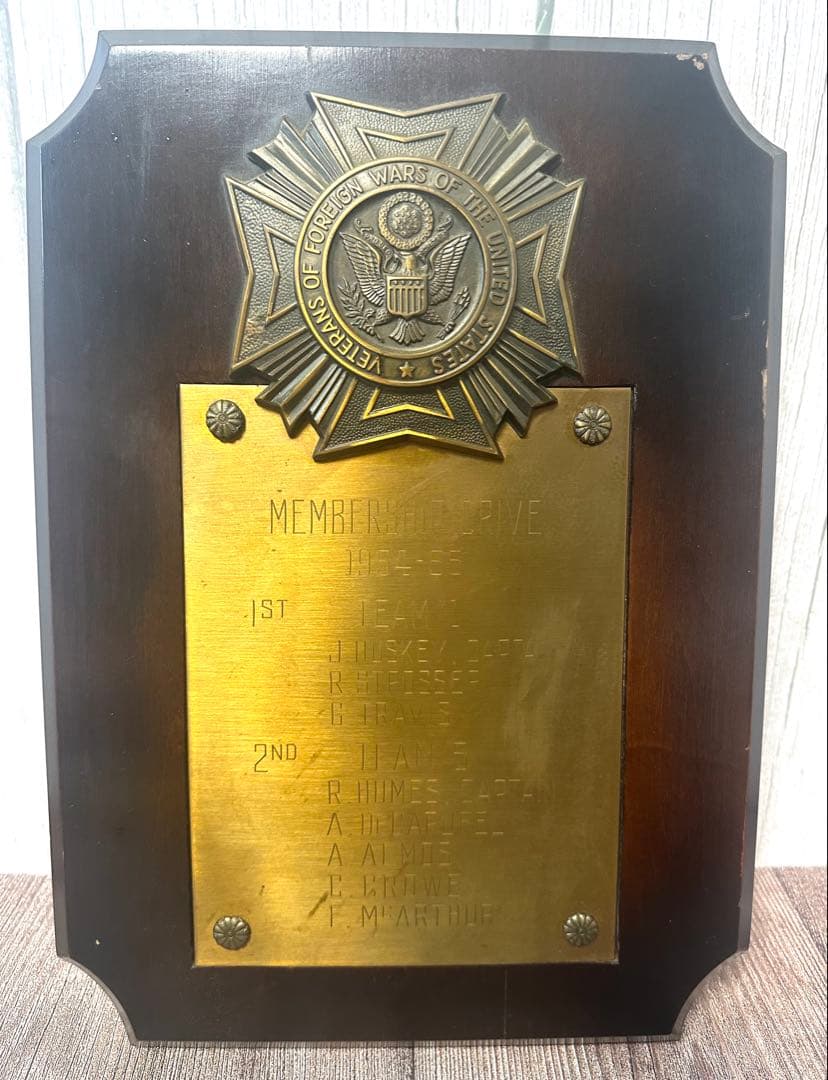 50’s実物 アメリカンアンティーク 米軍 退役軍人看板ヴィンテージ USA