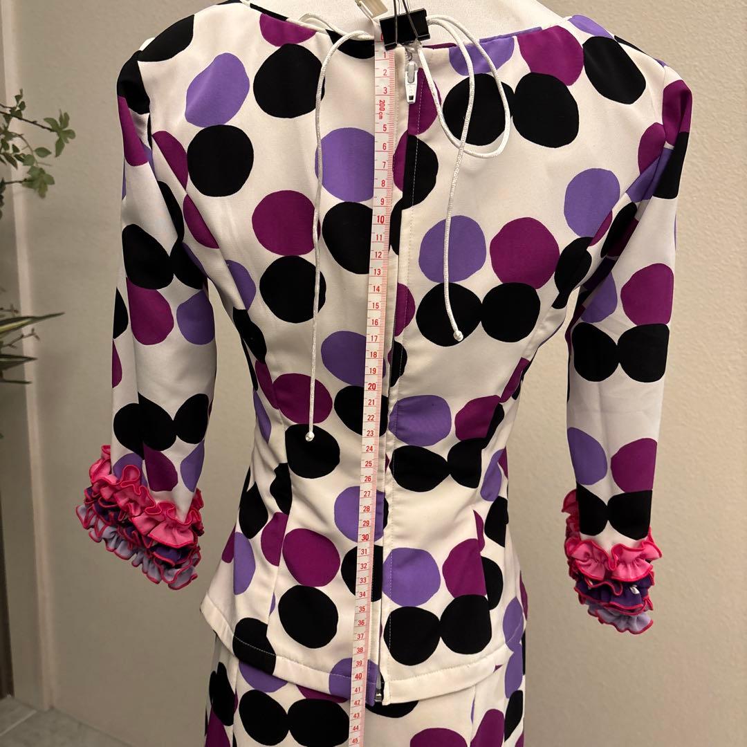 ソニアジョーンズ　フラメンコ　衣装　水玉模様 フリル付き　ツーピース　M