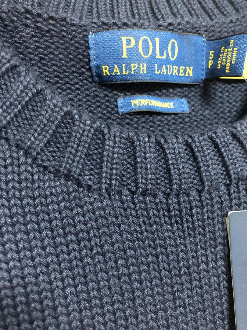 未使用 ポロベアコットンブレンドセーター S ゴルフ RLX POLO GOLF
