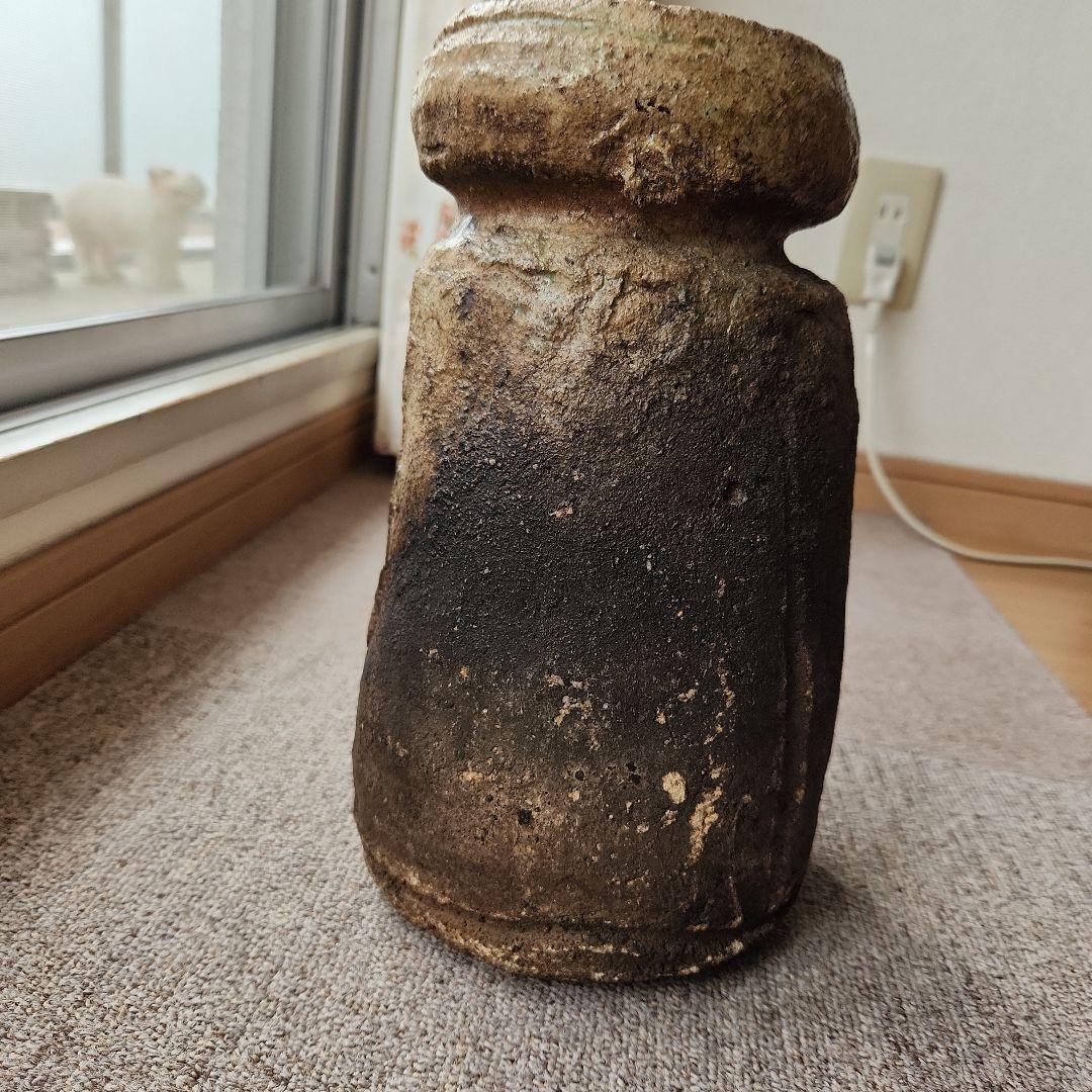 古片耳付き伊賀花入れ