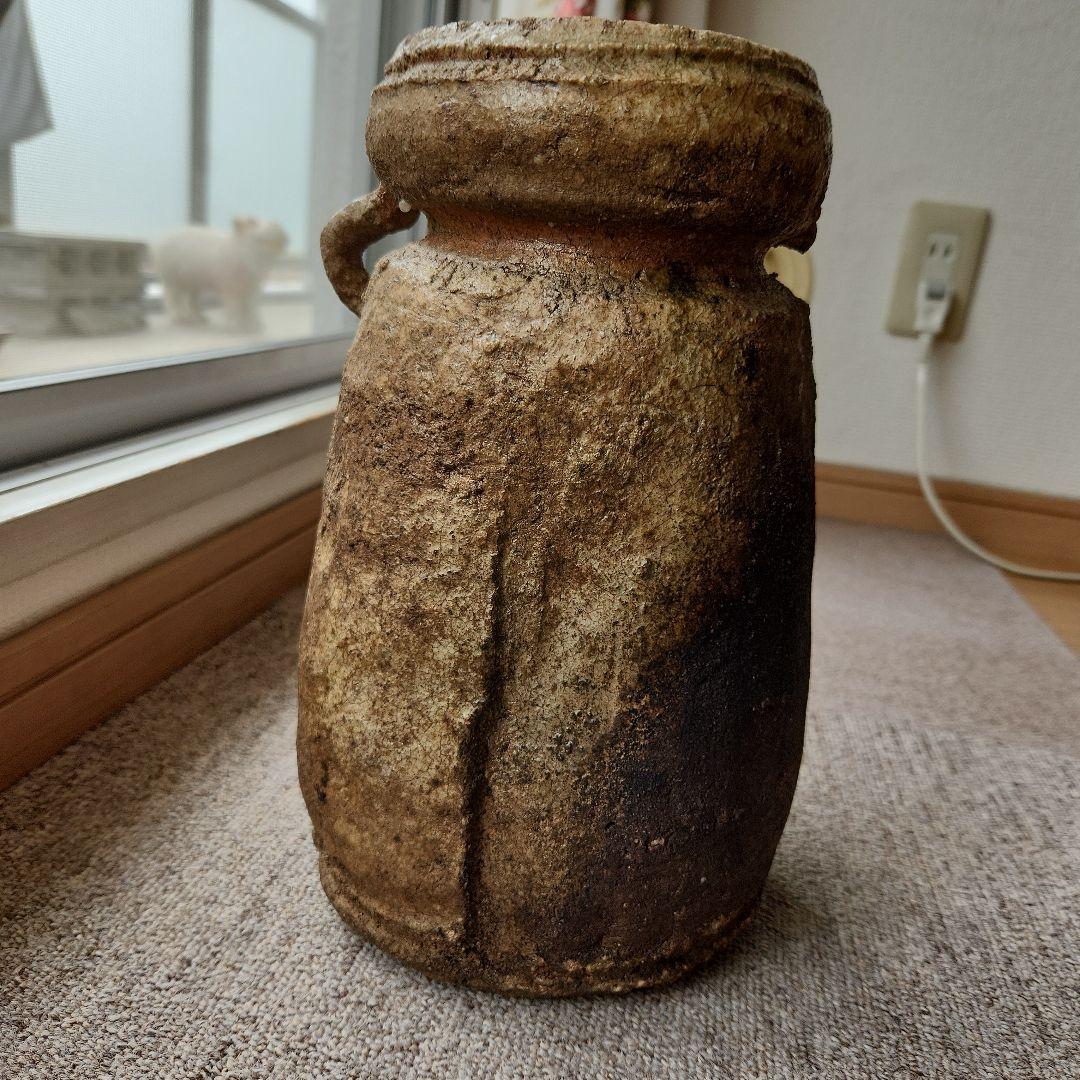 古片耳付き伊賀花入れ